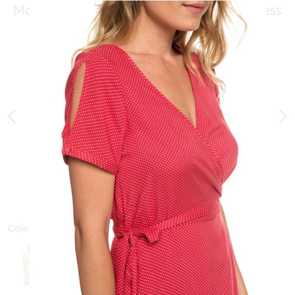 Roxy Monument View Short Sleeve Wrap Dress - Picture 3 of 8
